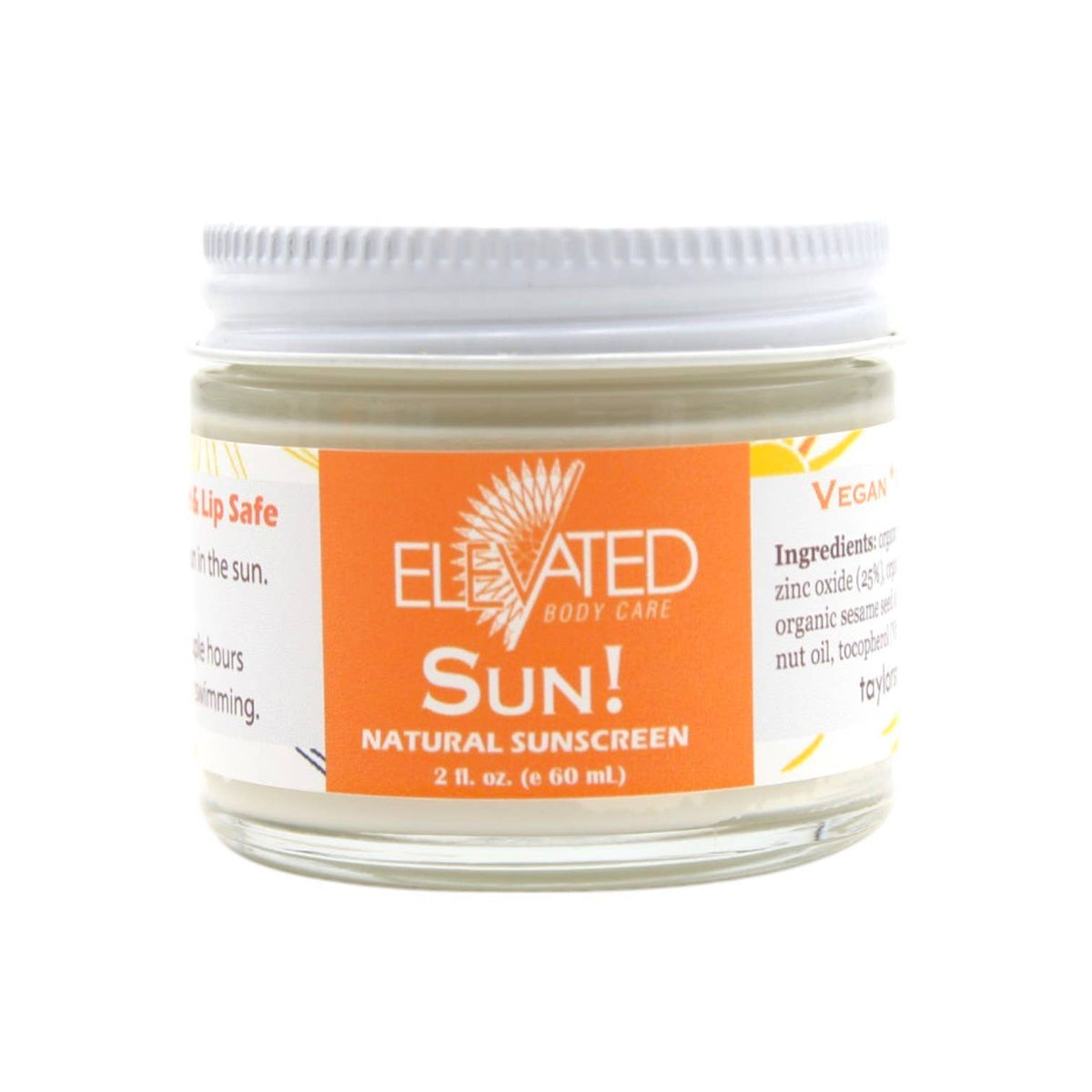 ELEVATED - Natural Zinc Sunscreen - Glass Jar