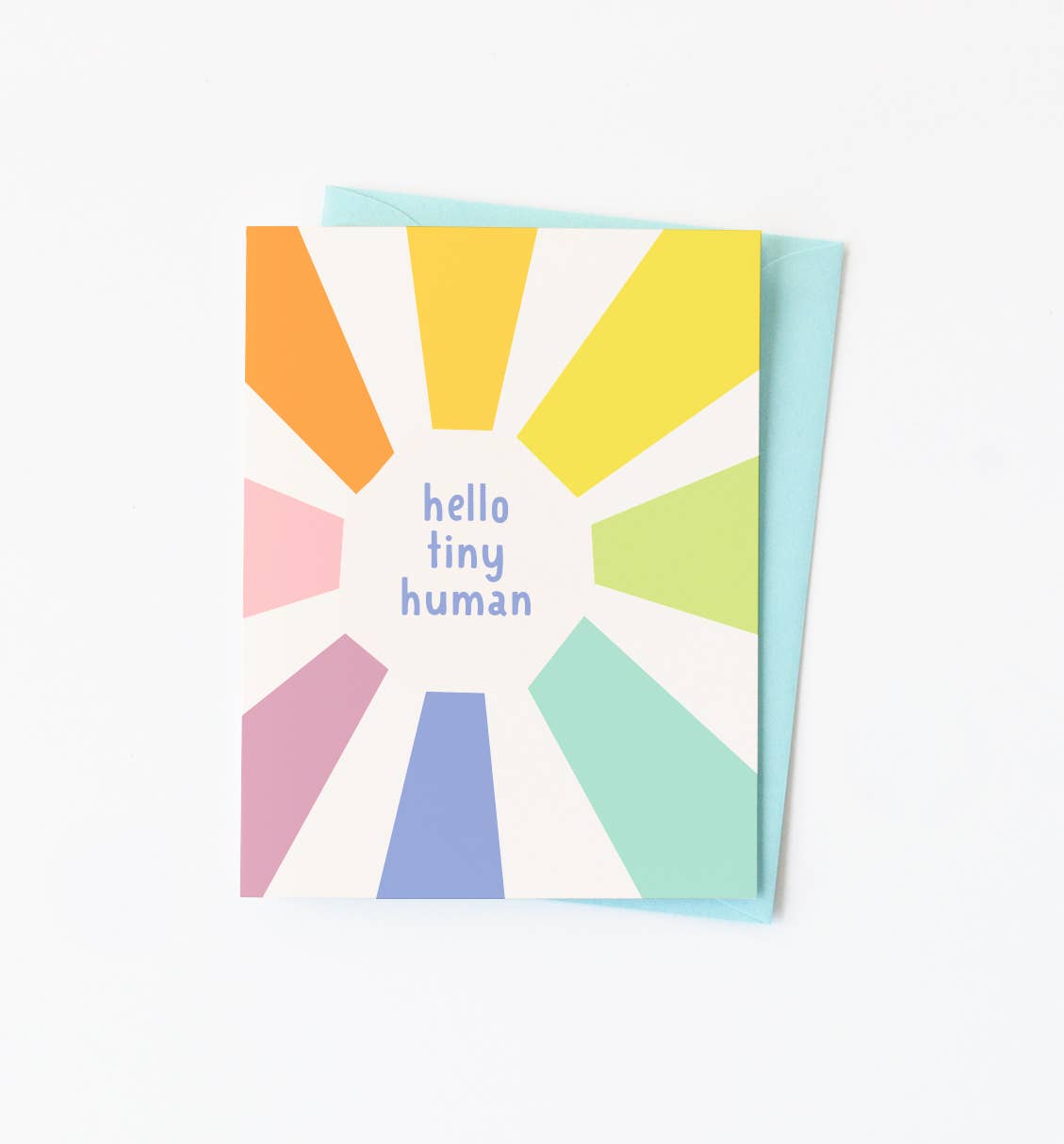 "Hello Tiny Human" New Baby Greeting Card