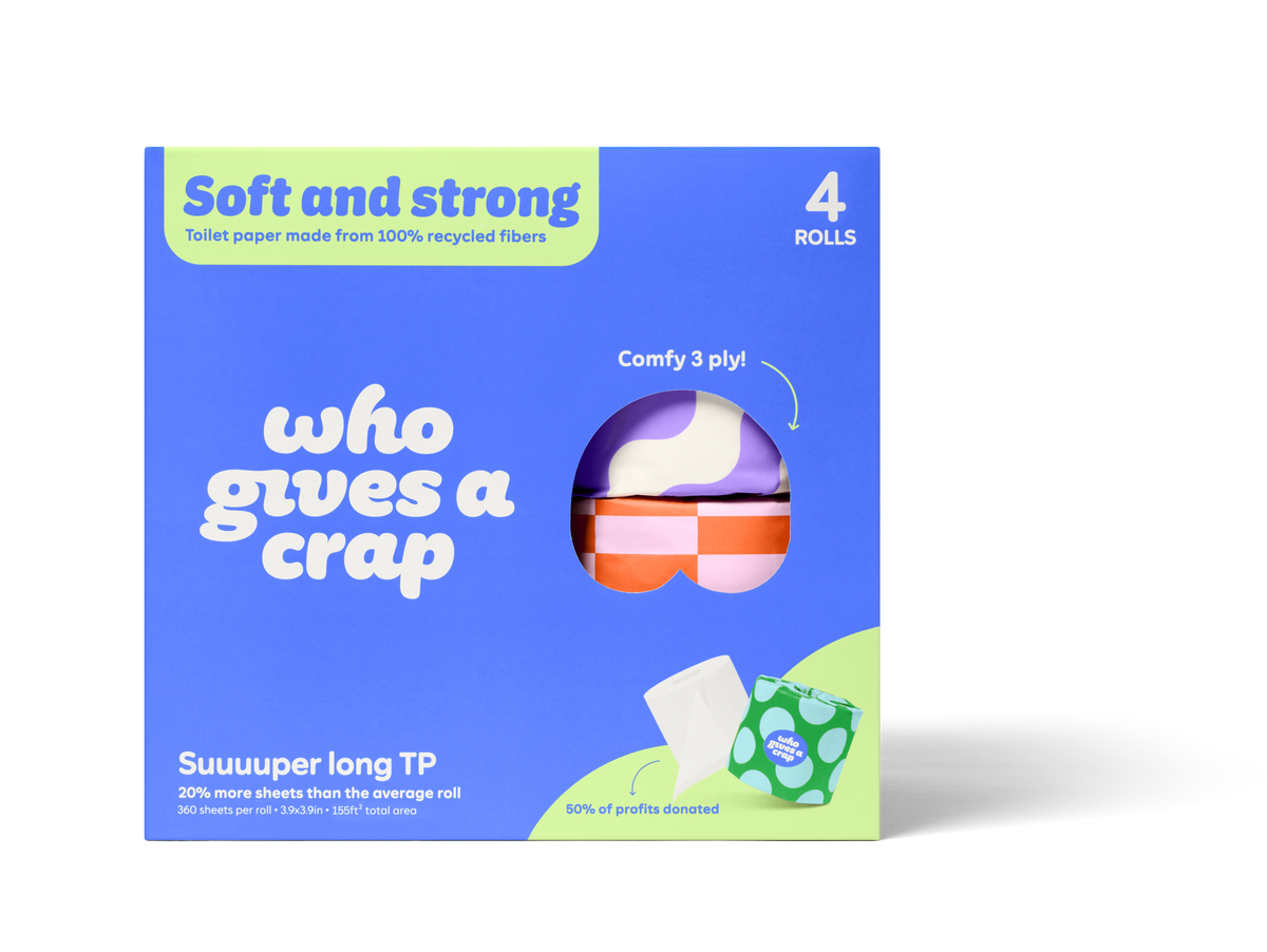 100% Recycled Toilet Paper - 4 Pack