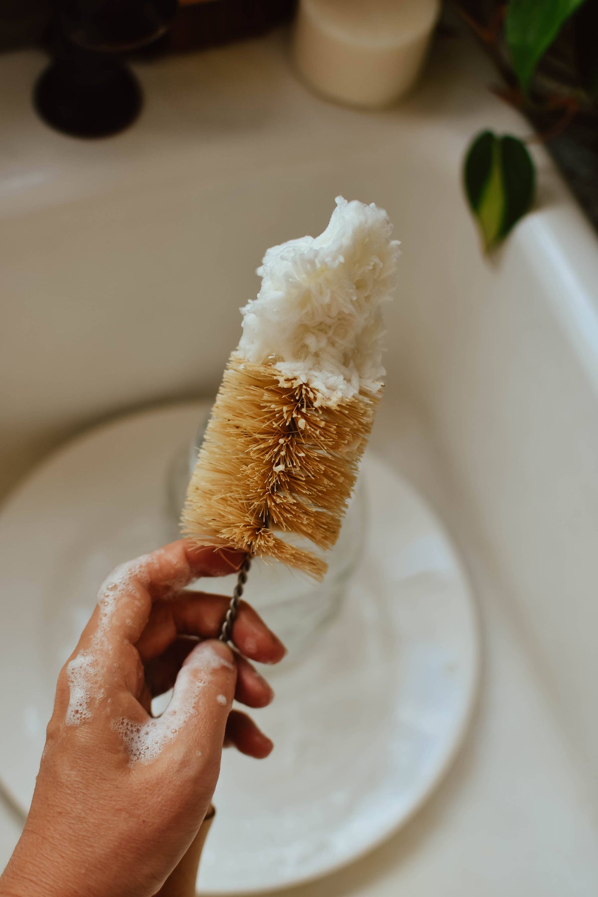 Bottle Brush with Cotton Tip