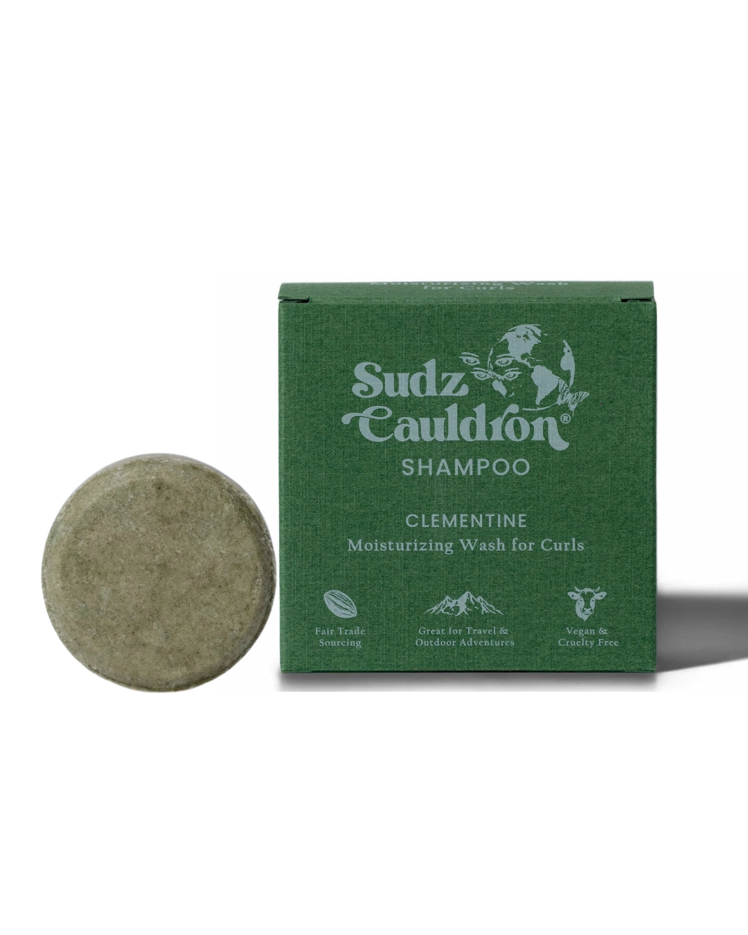 Clementine Solid Shampoo Bar for Curls-Moisturizing Wash Full Size (90g)