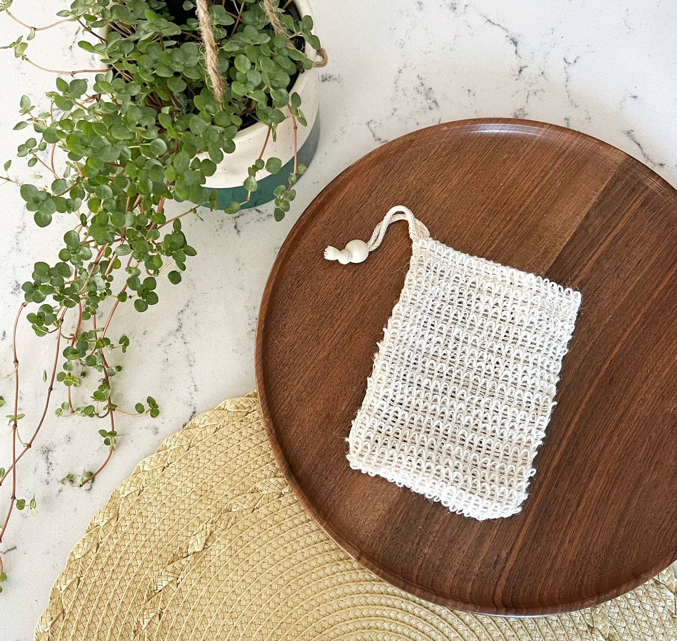 Drawstring Sisal Soap Saver Bag