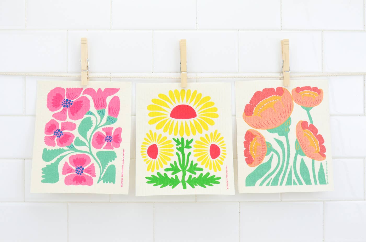 Eco Dishcloth - Peach Flower
