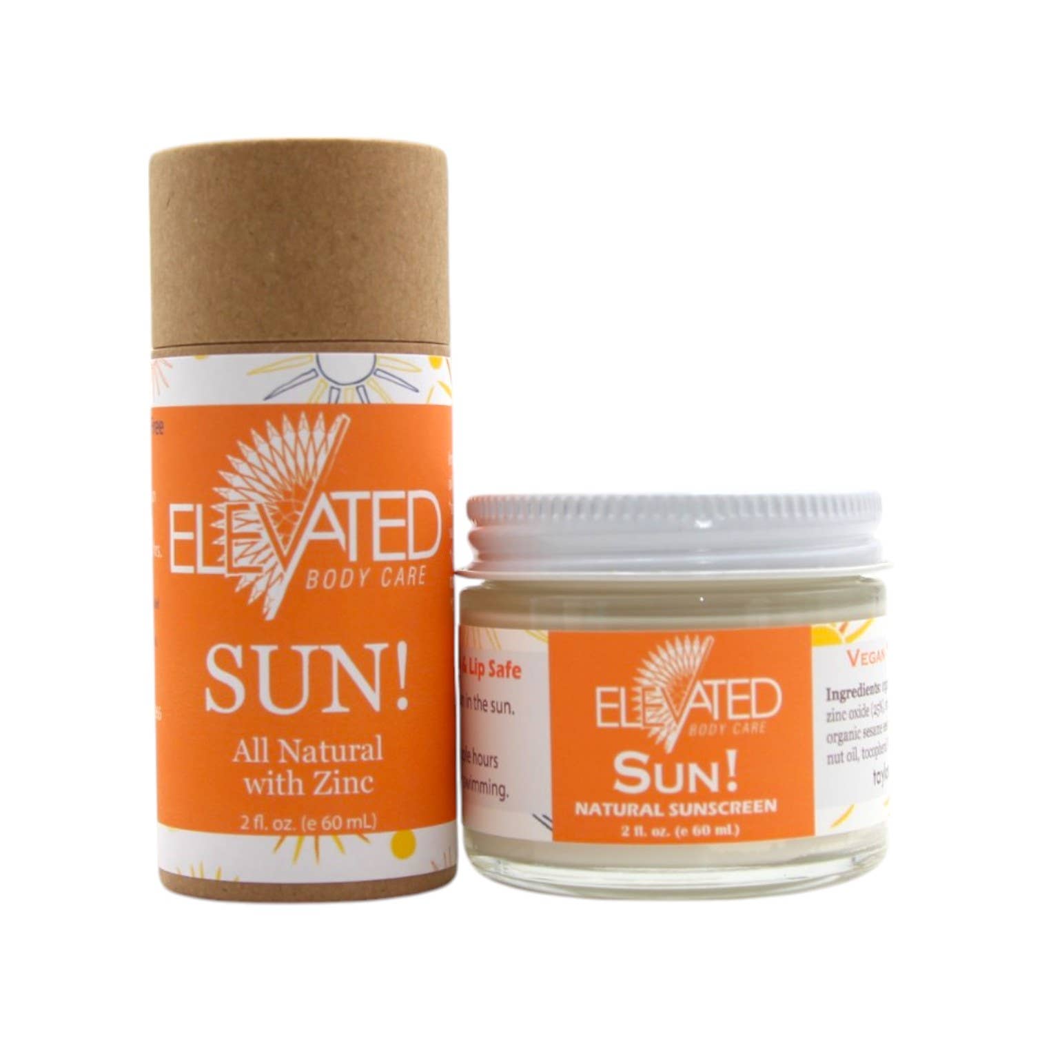 ELEVATED - Natural Zinc Sunscreen - Glass Jar