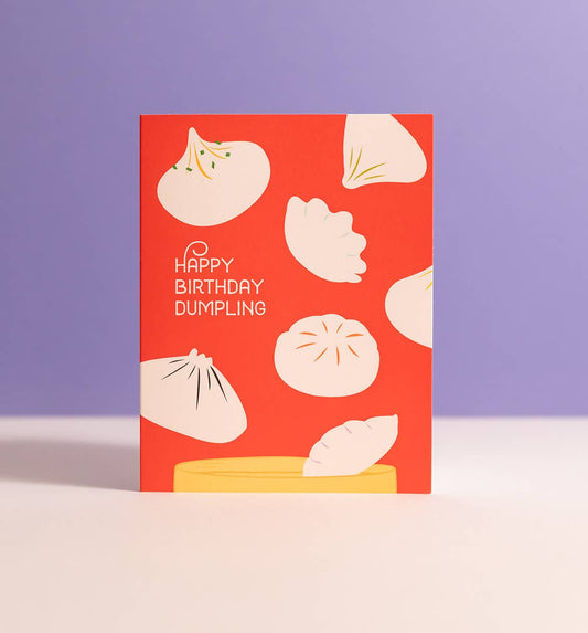 Happy Birthday Dumpling Food Theme Greeting Card