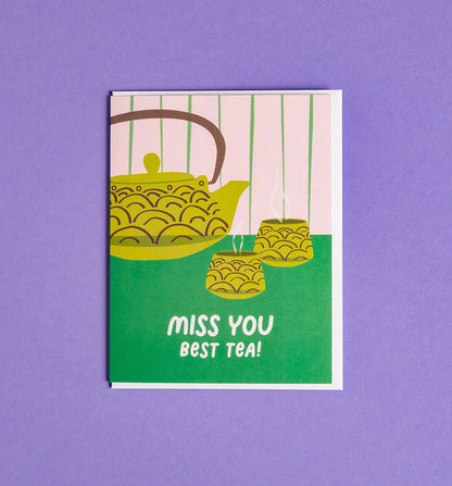 "Best Tea"  Friendship Greeting Card