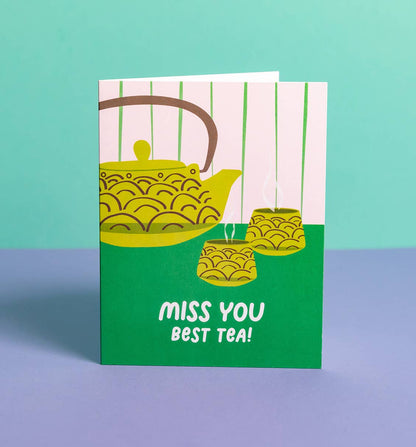 "Best Tea"  Friendship Greeting Card