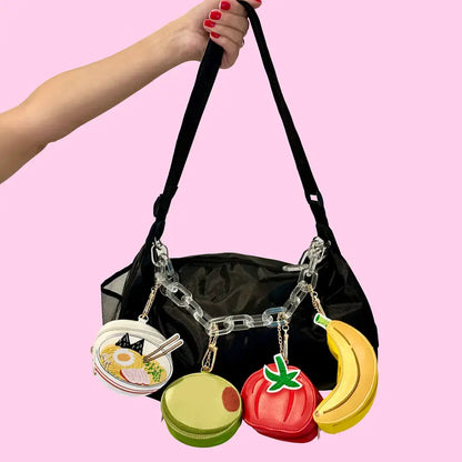 2-in-1 Bag Charm & Reusable Shopping Bag - Ripe Yellow Banana