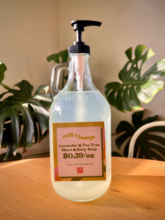 Liquid Body Wash / Hand Soap Refill - Lavender Tea Tree