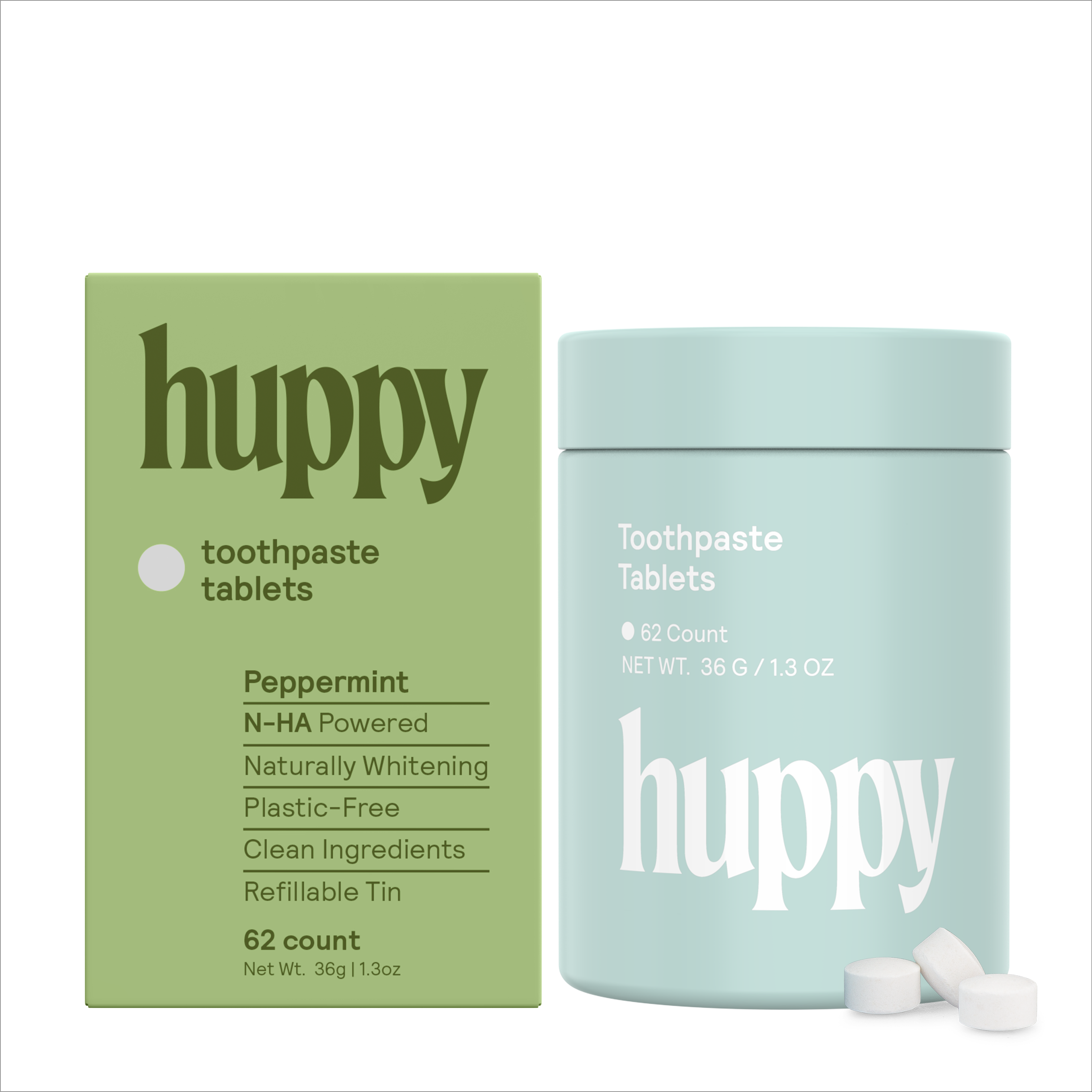 Fluoride-Free Toothpaste Tablets in Refillable Tin - Peppermint ...