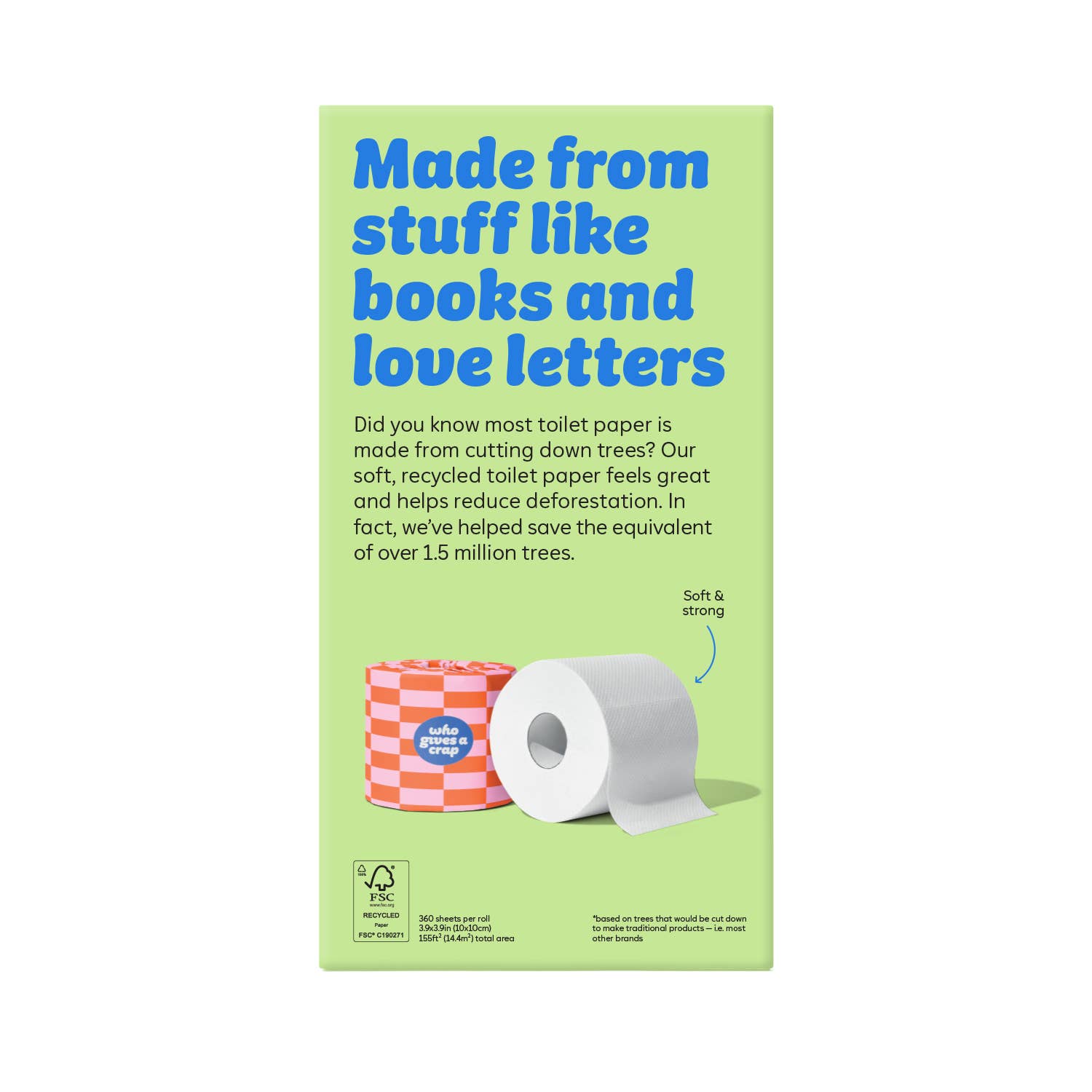 100% Recycled Toilet Paper - 4 Pack