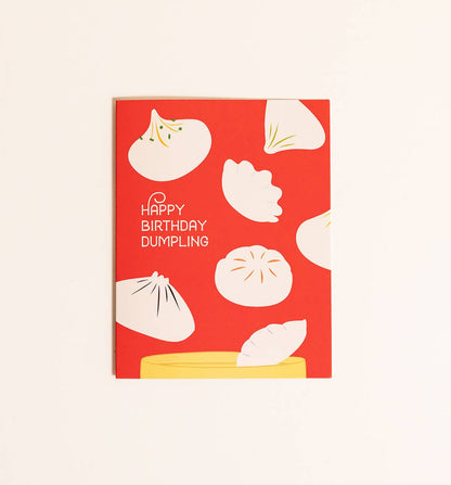 Happy Birthday Dumpling Food Theme Greeting Card