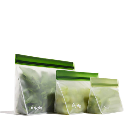 Reusable Stand-Up Storage Bags - 3 Piece Set