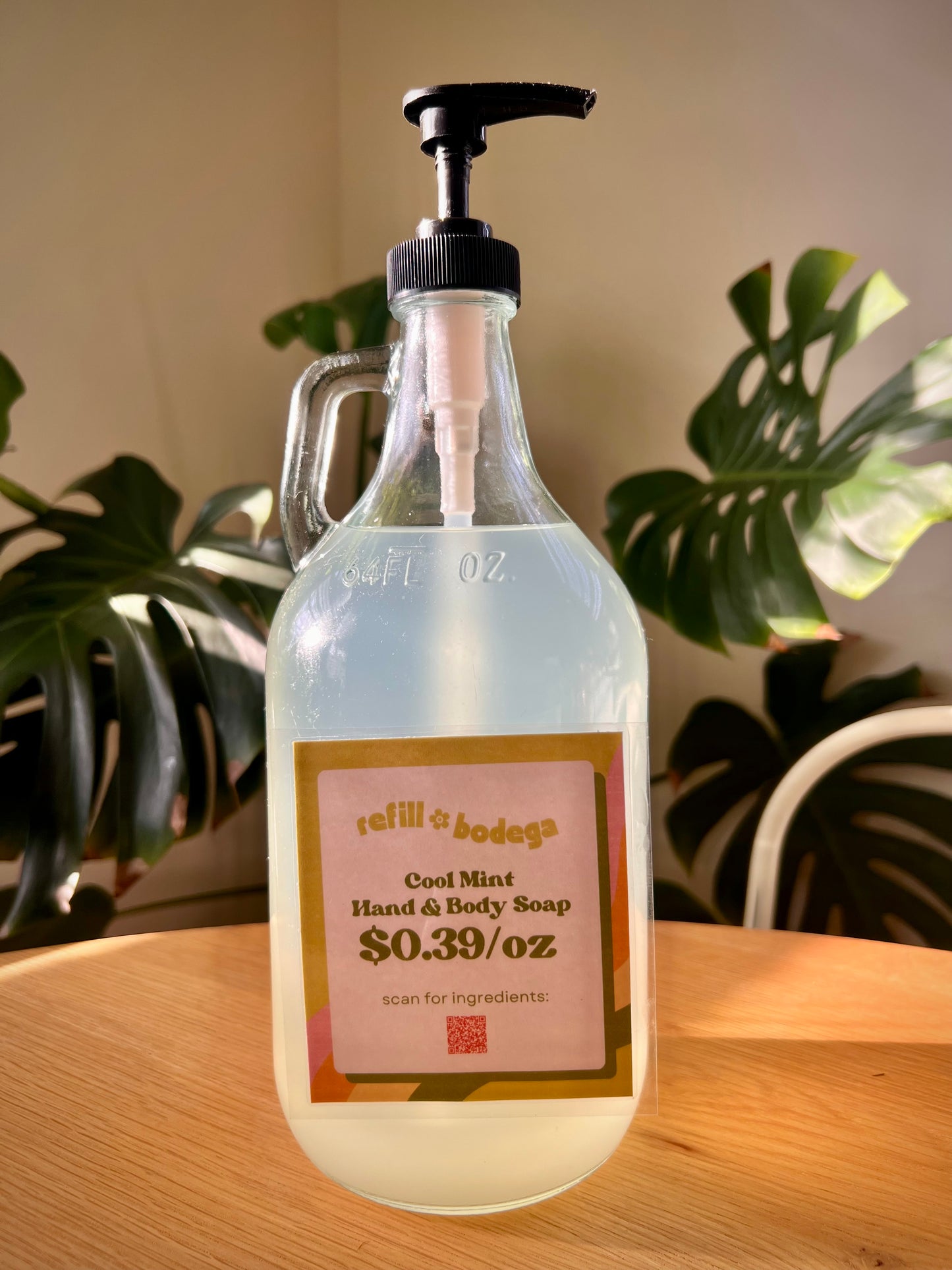 Liquid Body Wash / Hand Soap Refill - Cool Mint