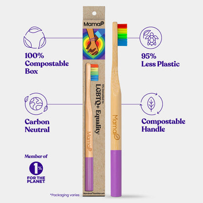 Bamboo Toothbrush for a Cause: LGBTQ Equality (Medium)