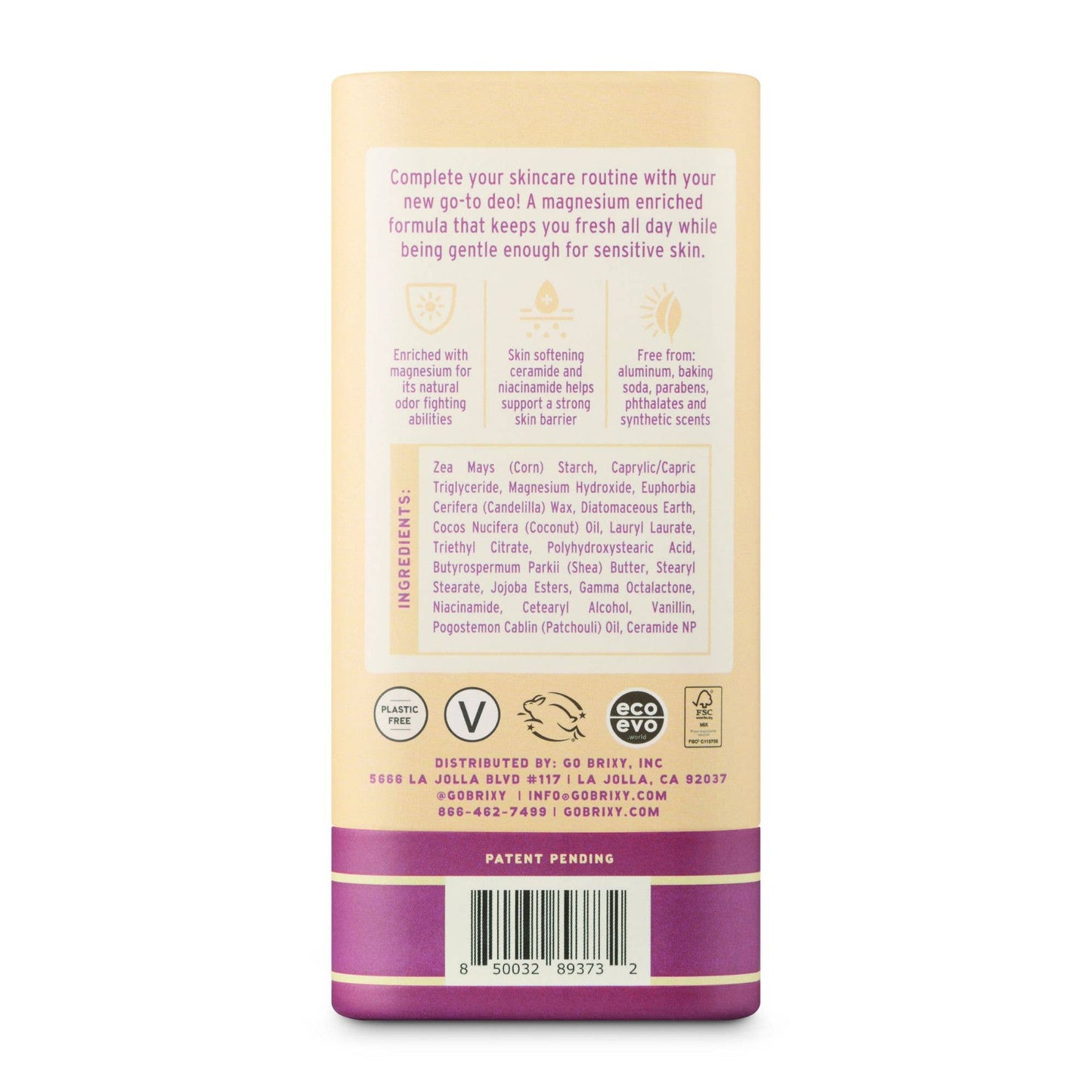 Aluminum Free Deodorant-Vanilla Vacay