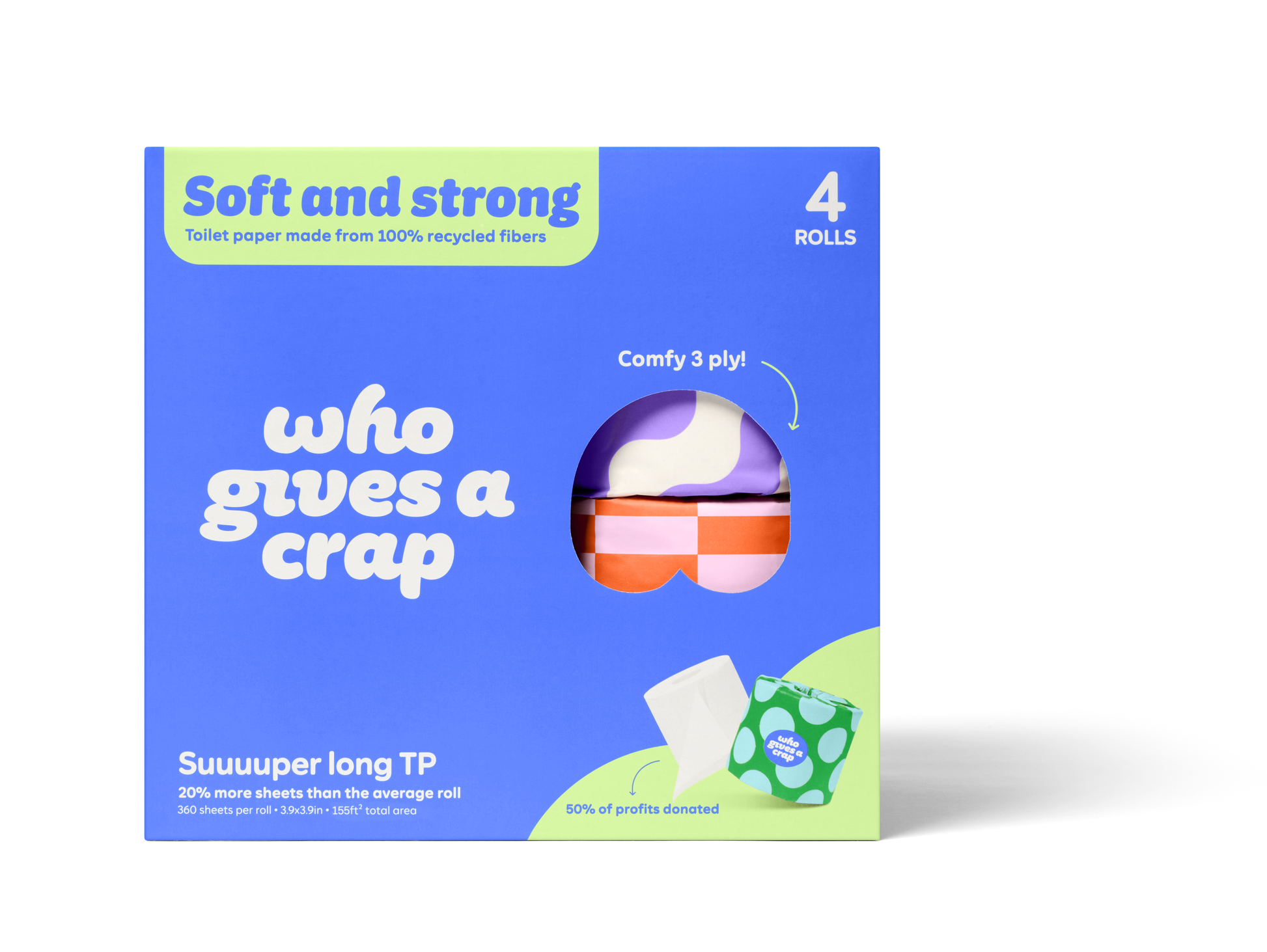 100% Recycled Toilet Paper - 4 Pack