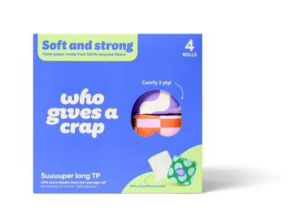 100% Recycled Toilet Paper - 4 Pack