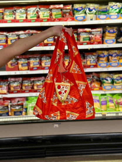 2-in-1 Bag Charm & Reusable Shopping Bag - Pizza Slice