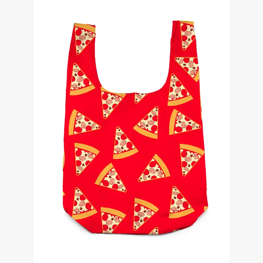 2-in-1 Bag Charm & Reusable Shopping Bag - Pizza Slice