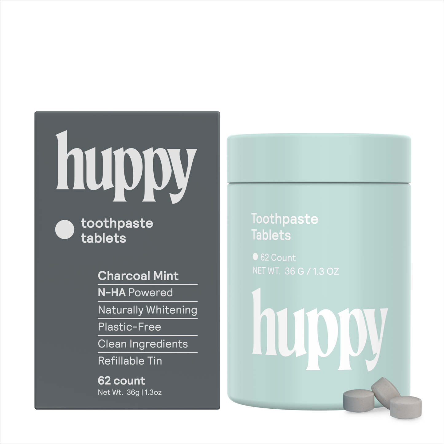 Fluoride-Free Toothpaste Tablets - Charcoal Mint