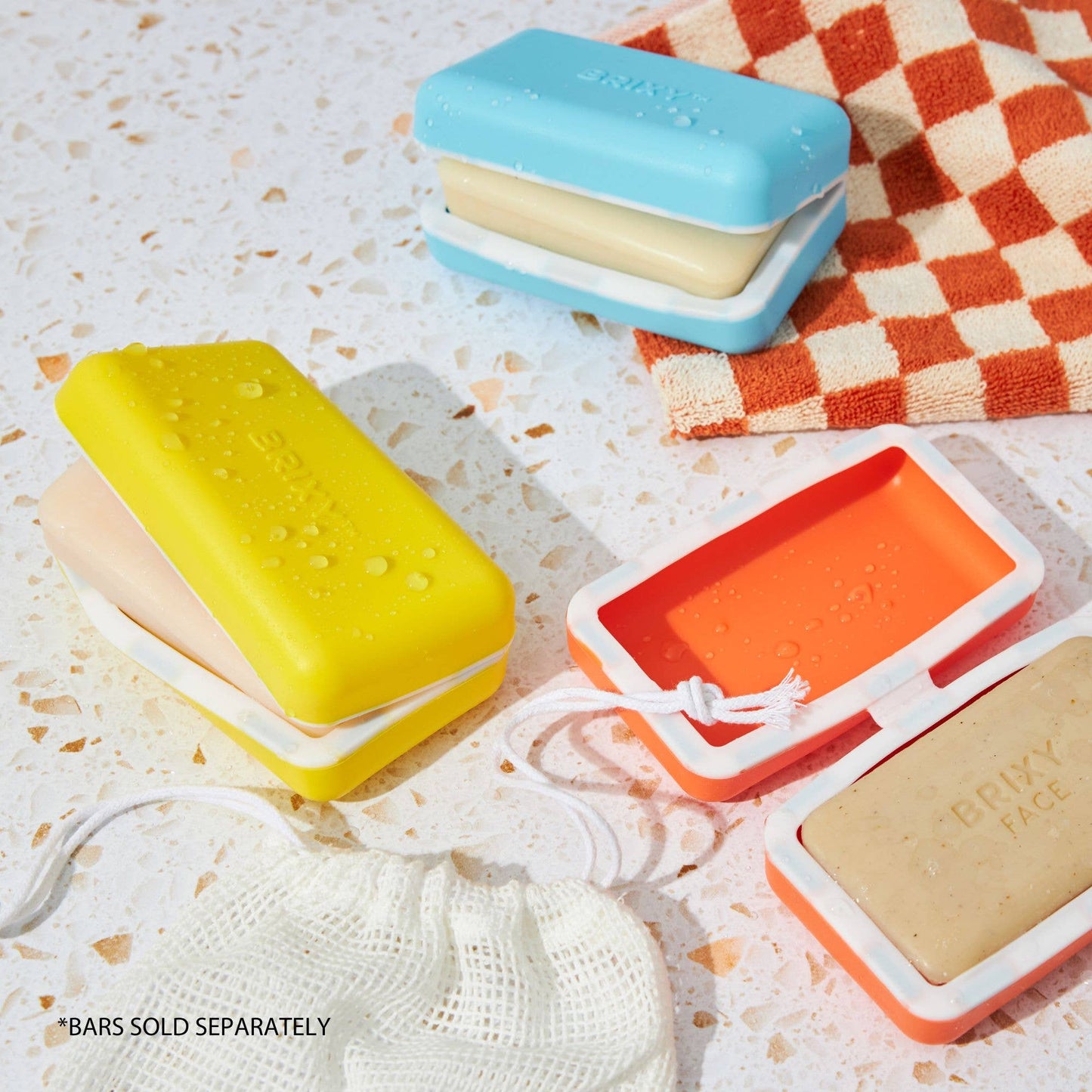 Beauty Bar Travel Case Set | 3 Containers + Cotton Mesh Bag