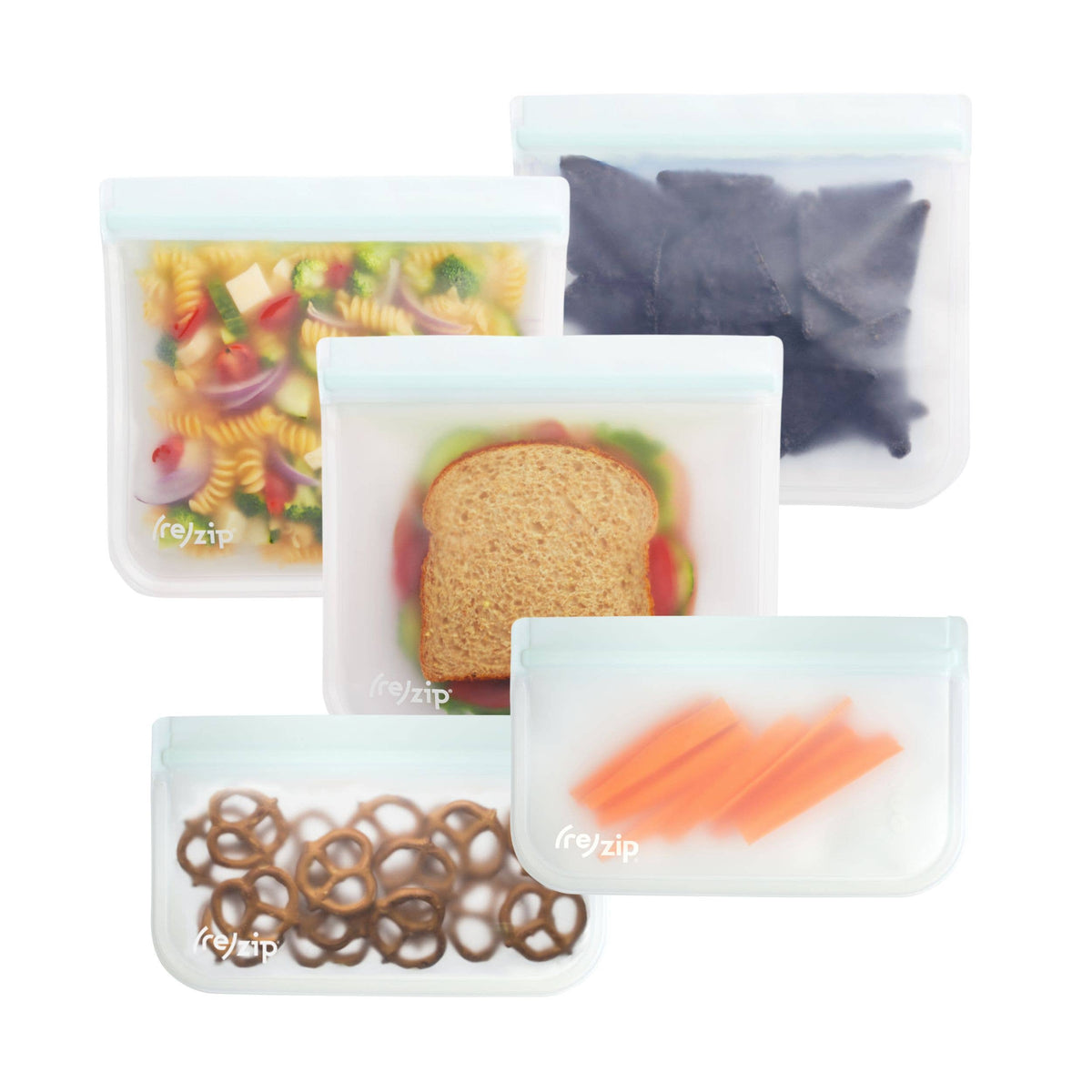 Reusable Sandwich & Snack Storage Bags (5-Pack)