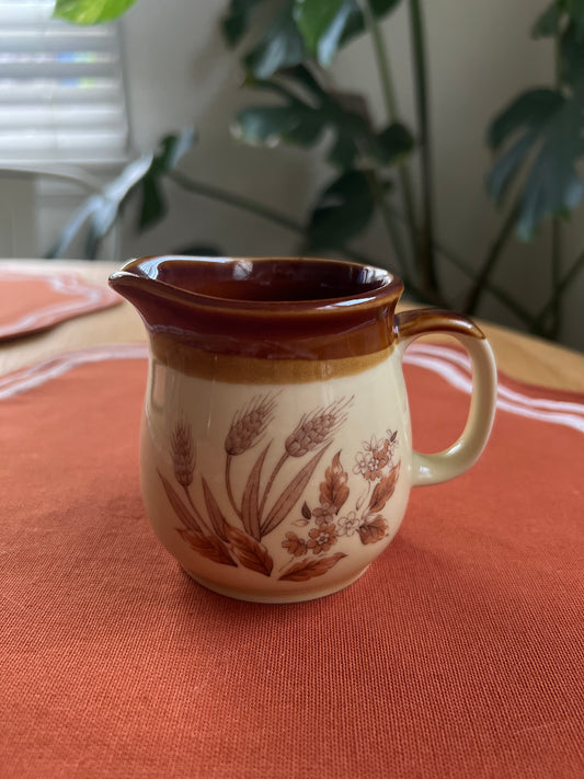 Vintage Brown Drip Creamer