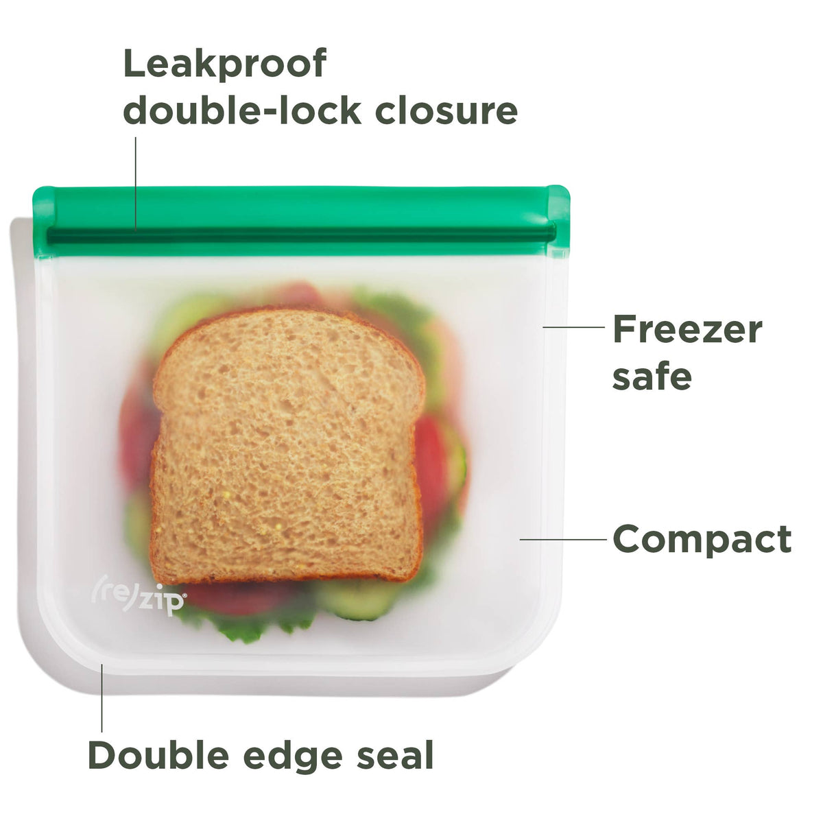 Reusable Sandwich & Snack Storage Bags (5-Pack)