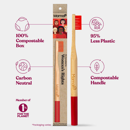 Bamboo Toothbrush for a Cause: Empowering Women (Medium)