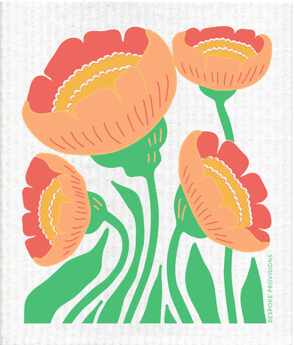 Eco Dishcloth - Peach Flower
