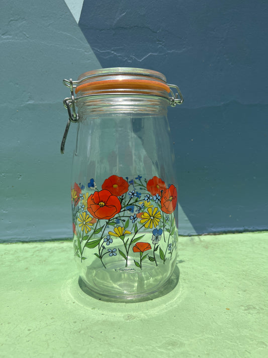 Floral Airtight Jar