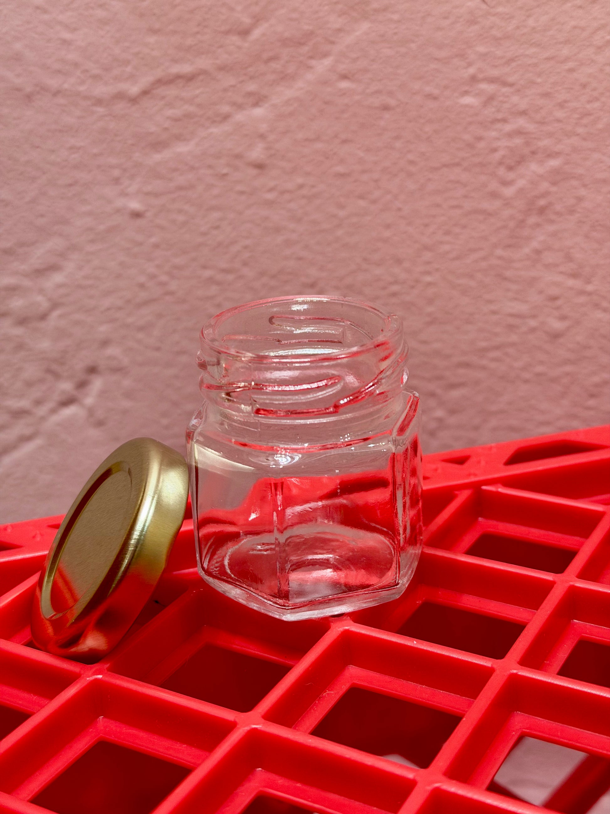 Hexagon Jar with Lid