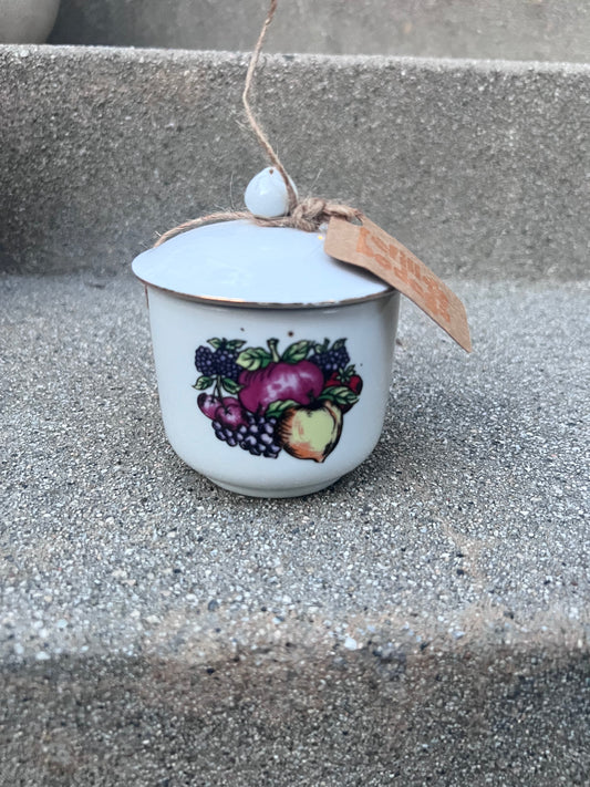 Ceramic Fruit Jam Jar