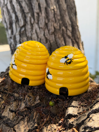 Bee Hive Salt & Pepper Shakers