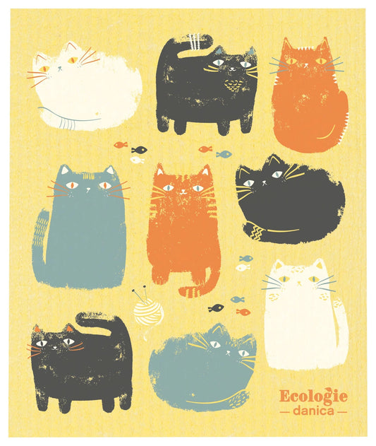 Eco Dishcloth - Kitty Cats