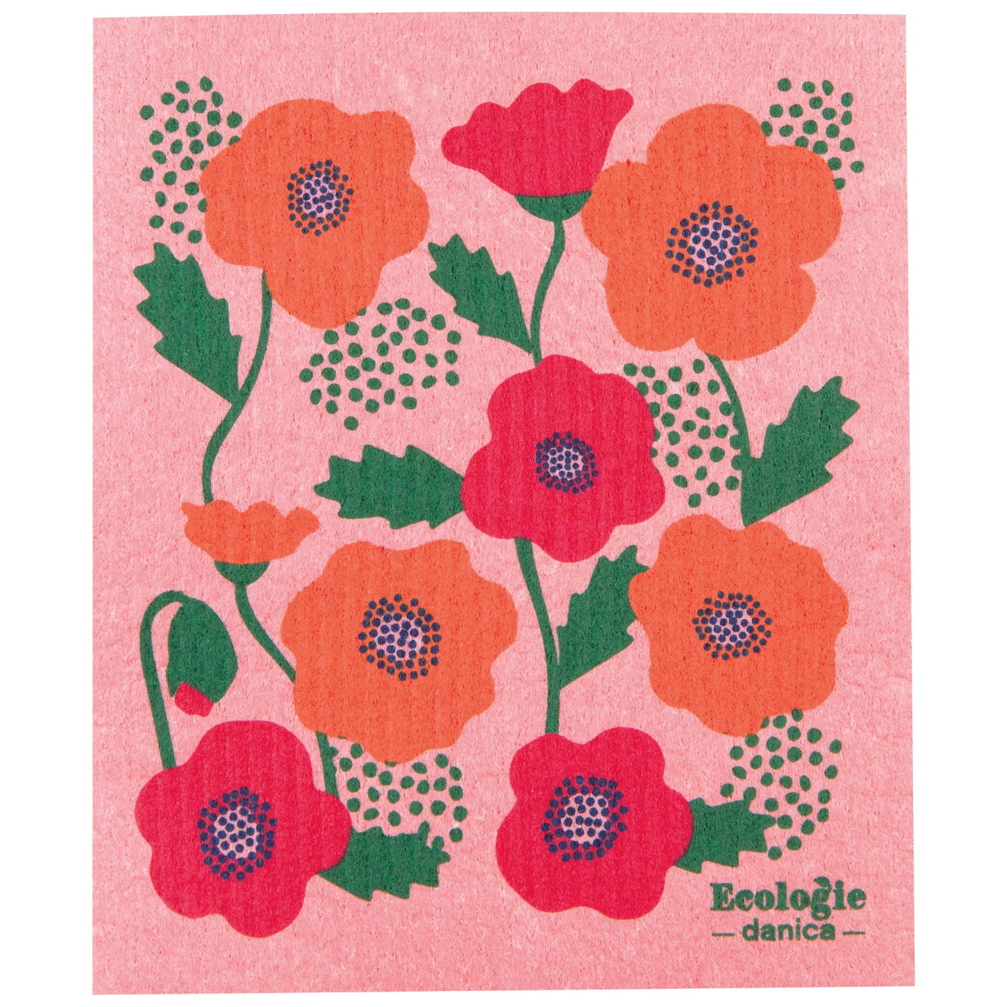 Eco Dishcloth - Poppies