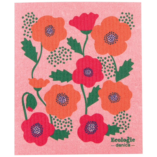 Eco Dishcloth - Poppies