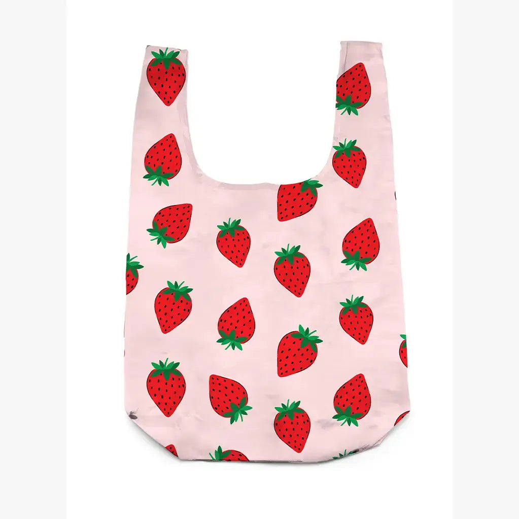 2-in-1 Bag Charm & Reusable Shopping Bag - Strawberry