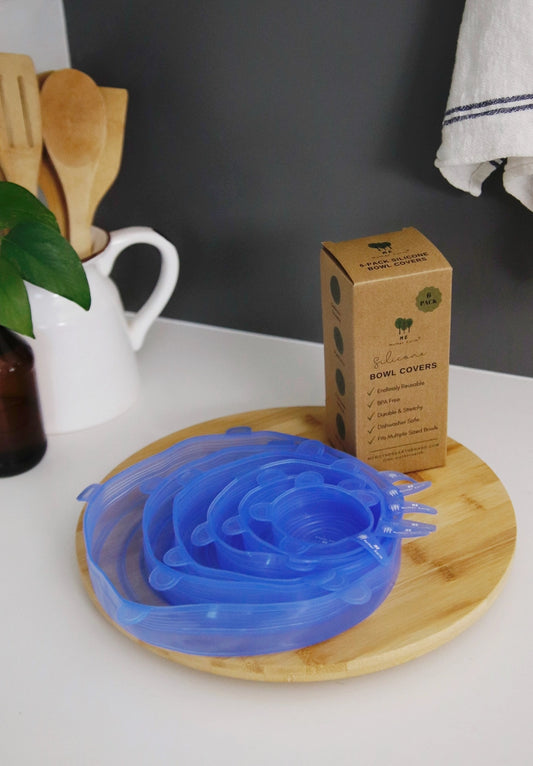 6-Pack of Reusable Silicone Bowl Covers