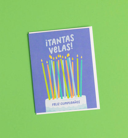 Tantas Velas Birthday Card | Spanish Candles Greeting Card