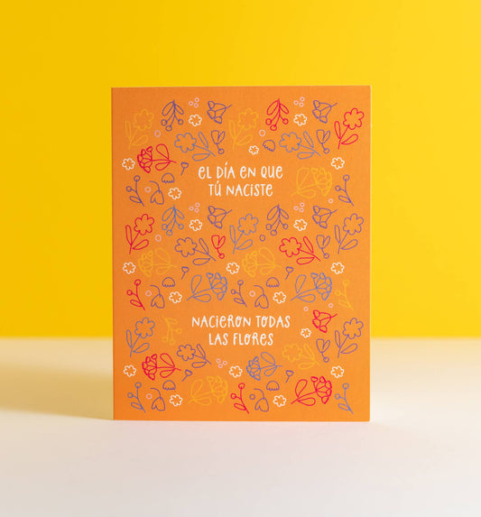 "El Día en que Tú Naciste" Birthday Card