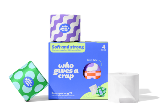 100% Recycled Toilet Paper - 4 Pack