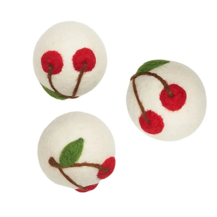Wool Dryer Balls Cherries